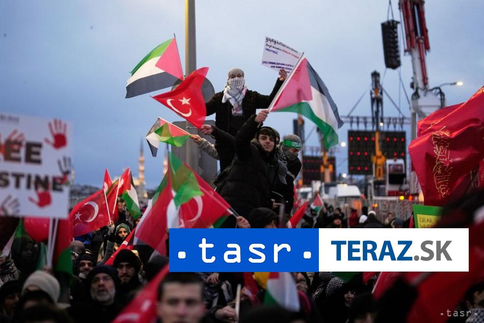 Statisice ludi pochodovali v Istanbule za Gazu