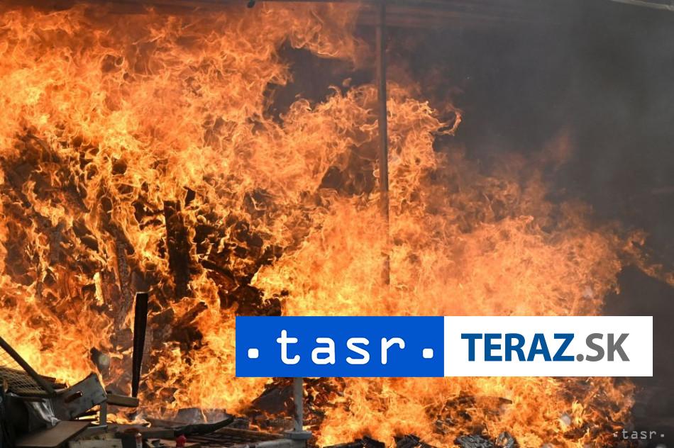 VELKY POZIAR HORI sklad priemyselneho odpadu ohrozene su tisice ludi